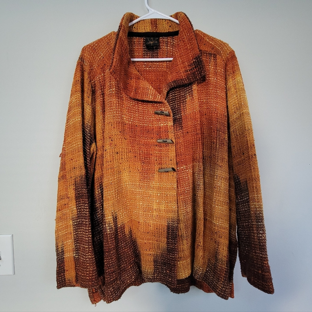Candiss Cole Art To Wear Women's Size S Laganlook Relaxed Coastal Boho Jacket